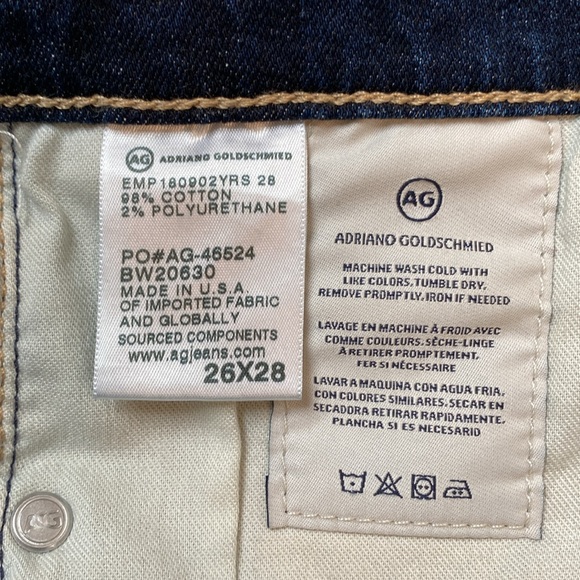 AG B-Type 01 Legging Ankle: Blue Mid Rise Skinny Stretch Jeans, Size 26×28 - Picture 13 of 14